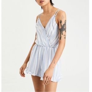 American eagle striped ruffle romper